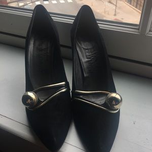 Rare Charles Jourdan Paris Suede Heels